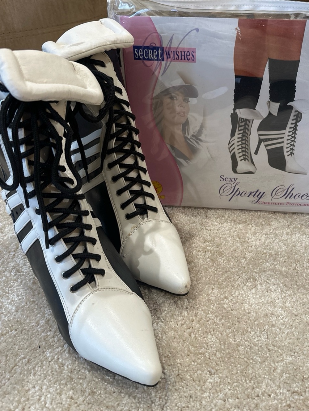 Secret wishes size 7-8 “sexy sporty” heeled boots